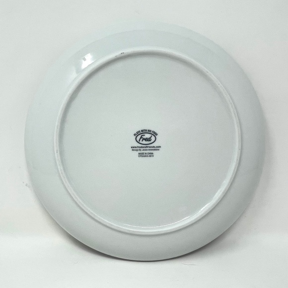 Retro Fred and Friends Food Face Plates Ceramic Super Fun and Kitschy! Set of 3. - Picture 5 of 6